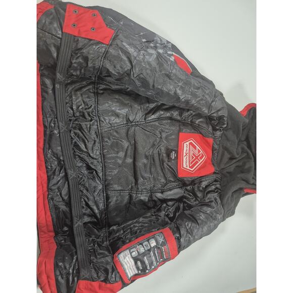 Zero X Posur kid’s Red Black Winter puffy jacket with hood 7/8 - Picture 5 of 9